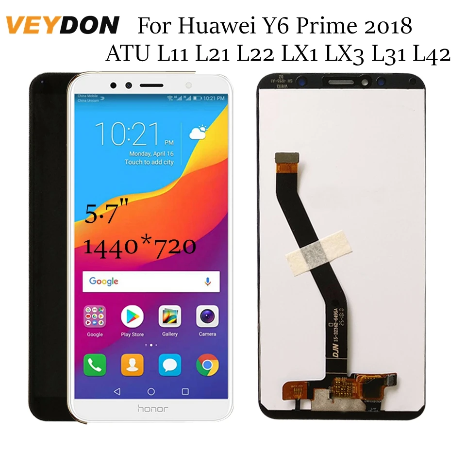 5.7"LCD For Huawei Y6 Prime 2018 LCD Display With Frame For Huawei Y6 ...