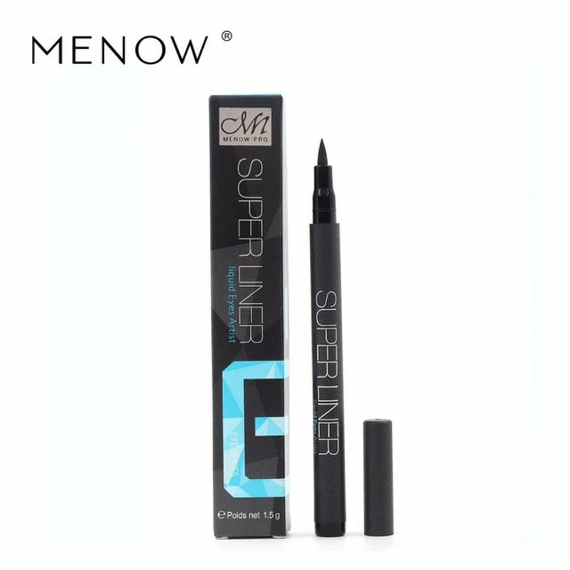 Menow Brand Superfine Cool Black Waterproof and Sweat Is not Blooming Eyeliner Liquid Professional Eye Pencil Eye Makeup E15004