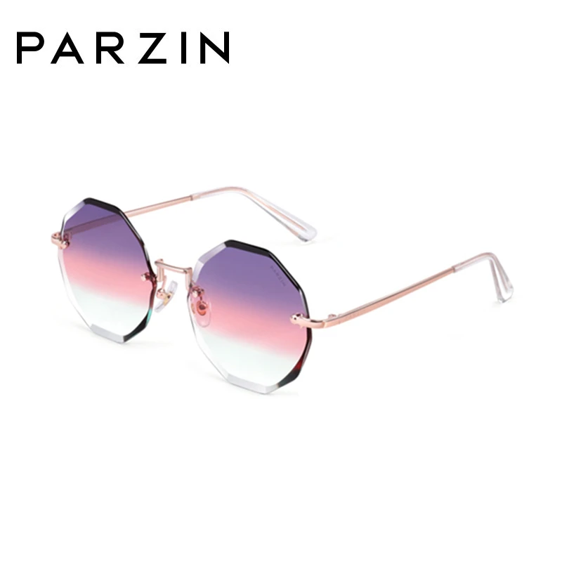PARZIN, солнцезащитные очки для женщин, Роскошные, без оправы, нейлоновые линзы, женские солнцезащитные очки для вождения, УФ 400, новые, для девушек, очки, 8227 - Цвет линз: Colorful