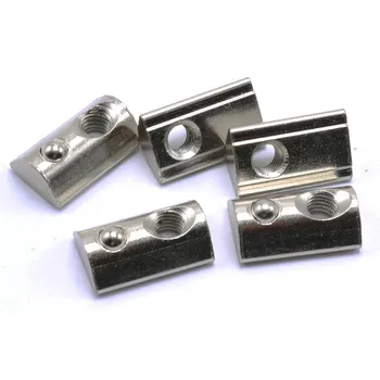 

10pcs/lot m3 m4 m5 m6 Elastic Nut Spring Loaded Tee nut half round V Slot Linear Extrusion 40 series Printer Openbuilds CNC