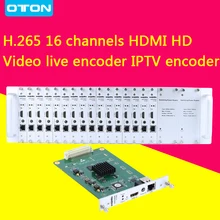 Отон T-116 16 каналов H.265 1080P HDMI сетевой видео кодер IPTV живое потоковое кодирующее устройство RTMP RTSP UDP HLS поддержка