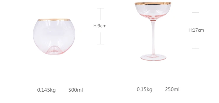 Контур в золотом хрустальном стекле коктейль Кубок для шампанского бокалы десерт Питьевая чашка бокал для вина домашняя посуда для напитков стеклянные чашки розовый