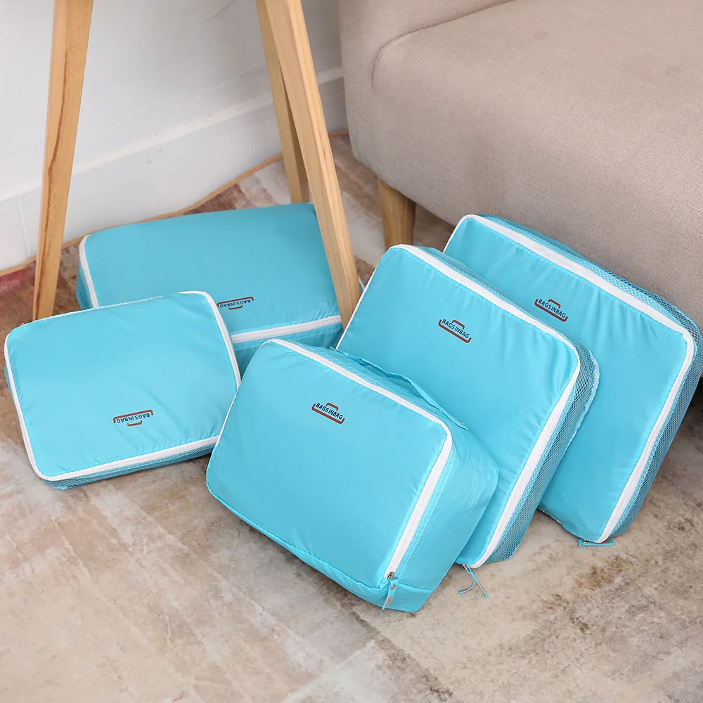 

Weekender Women Men 0rganizer Travel Bags Korea Travel Pouch Travel Luggage Waterproof Bag 5 Pcs/set