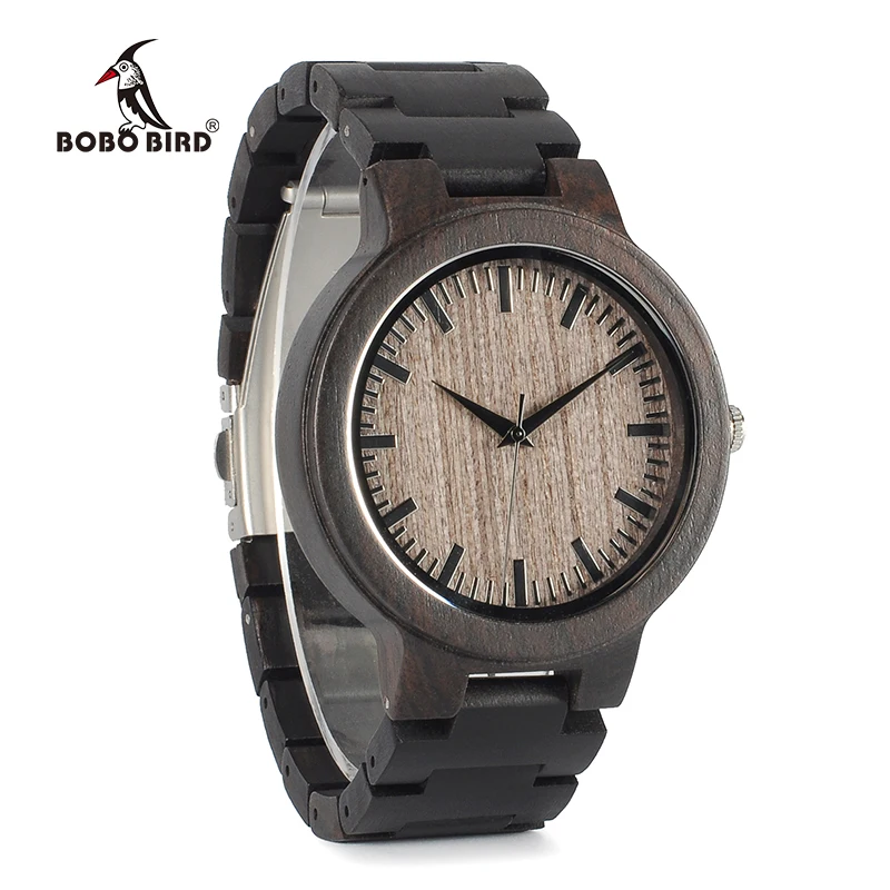 BOBO BIRD WC30 Mens Wood Watch Full Ebony Wooden Quartz Watches Japan 2035 Miyota Movement Wood Band Watch for Men BOBO BIRD WC30 Mens Wood Watch Full Ebony Wooden Quartz Watches Japan 2035 Miyota Movement Wood Band Watch for Men