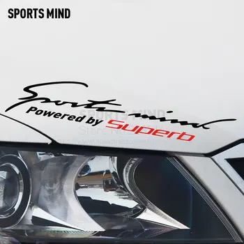 

10 Pieces Sports Mind Car Styling On Car Lamp Eyebrow Automobiles Car Sticker For skoda superb 2007-2017 exterior accessories