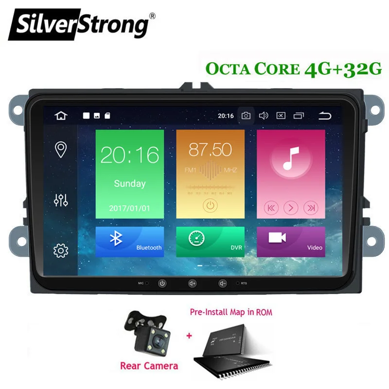 SilverStrong ips Android9.0 для VW 2Din радио для Passat B6 B7 для Golf5-6 для Skoda Octavia2 для превосходного для fabia 901 - Цвет: VW901X5 CAM