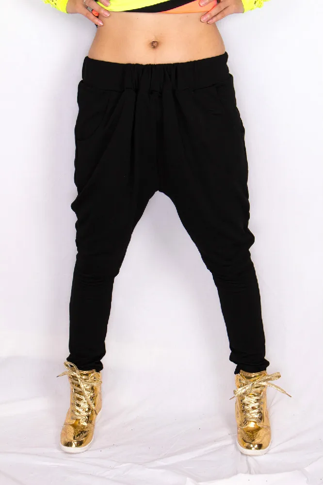 Повседневные Спортивные штаны женские летние хип-хоп женские шаровары мешковатые хлопковые обтягивающие черные танцевальные Стрейчевые брюки
