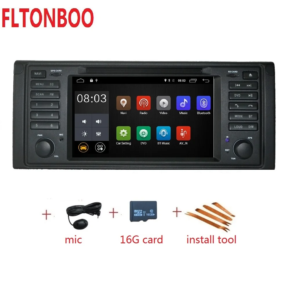 Android 10 for bmw X5 M5 E53 flat car dvd gps navigation wifi radio BT Steering wheel Canbus Free 8g map mic touch screen | Автомобили и