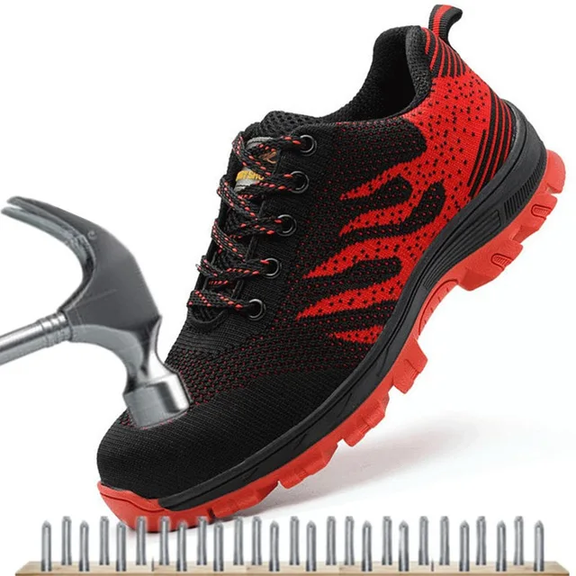

Steel Toe Safety Work Shoes Work Boots Lightweight Work Safety Boots Anti-smashing Army Boots Men Sneakers Indestructible Shoes