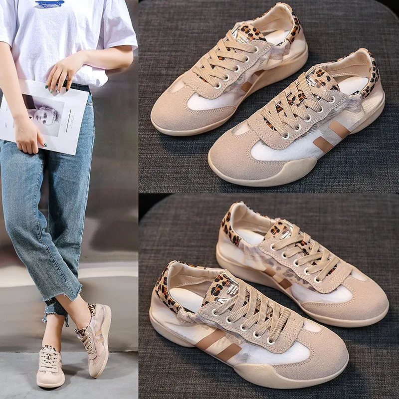 

YRRFUOT Sneakers For Women Air Mesh Breathable Lace-up Shoes Woman Leisure Shoes Zapatos Mujer Women Fashion Shoes Trend