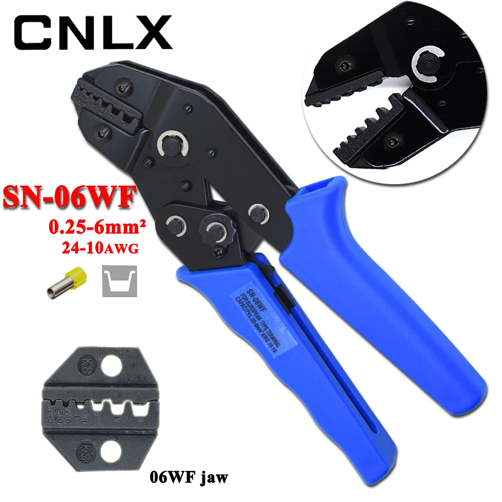 CNLX SN 06WF 0 25 6 мм2 Обжимные Щипцы для концевой втулки кабеля|Плоскогубцы| |
