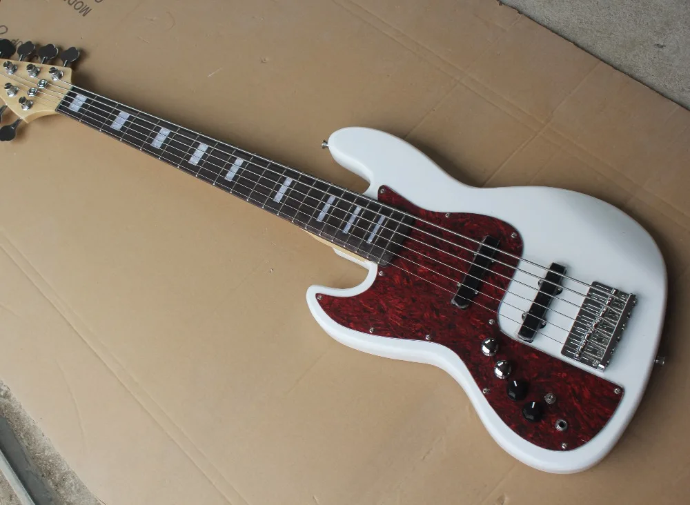 Wholesale White Left hand Electric Bass Guitar with Rosewood