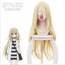 Парик для косплея «ангелы смерти» Рей Рейчел Гарднер, парик для косплея для женщин, 80 см, длинные прямые вечерние аниме-парики золотого цвета