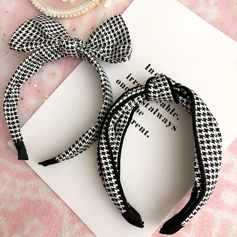 

Fashion Rabbit Ears Hair Hoop Headband Hairband for Women Girls Black and white geometry Hair Band Hair Accessories