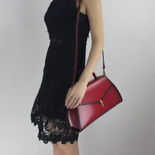 Vitage Твердые Женские сумки из натуральной кожи Doctor сумка из коровьей кожи бордово-красные женские сумки через плечо