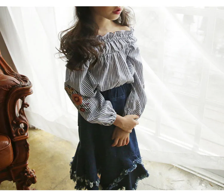 school jeans teenage girls skirts princess clothing tassel denim long kids skirts for girls autumn winter 2017 children clothes  4 5 6 7 8 9 10 11 12 13 14 15 years  little baby girls skirt for kids girl girls autumn dress (14)