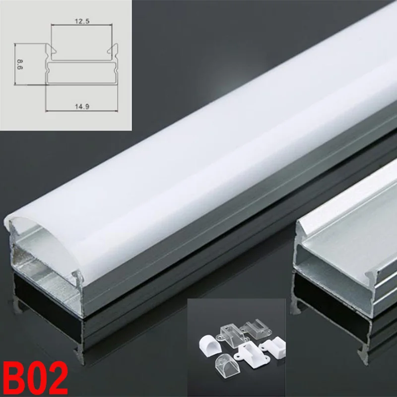 B02 50 комплектов 200 см U образная Светодиодная панель с крышкой заглушками и