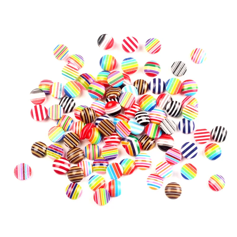 

LF 200Pcs Mixed Resin Round Decoration Crafts Flatback Cabochon Embellishments For Scrapbooking Kawaii Cute Diy Accessories