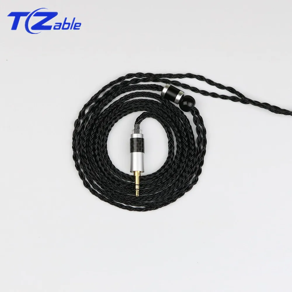 Headphones Upgrade Cable For 0 78 Pin 2 5mm 3 5mm 4 4mm DIY Earphone Audio Cable 16 Strands Copper Silver Plated Line 1 2M