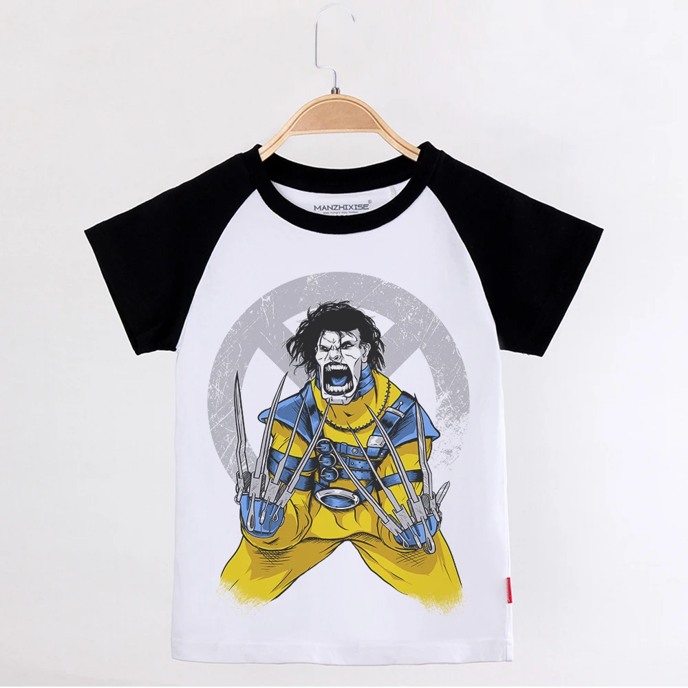 

Kids T-shirts Funny Superhero Colorblock 100 Cotton O-Neck Raglan Boys Tee Shirt Girls Tops Tshirt Children Boy Free Shipping