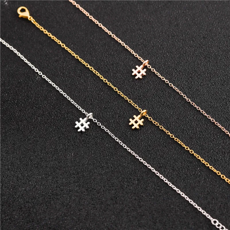 

Tiny Initial Alphabet # Hashtag Bracelet Simple Stamped Number Character Symbol Letter Sign Piano Musical Note Bracelets