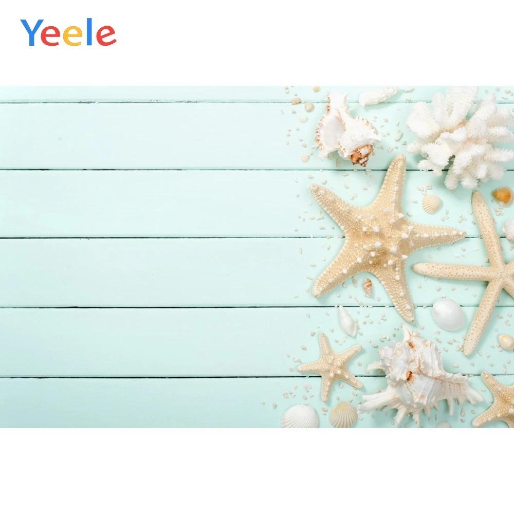 

Yeele Wooden Board Starfish Backdrops Baby Portrait Photography Background Customized Photographic Backdrop For Photo Studio