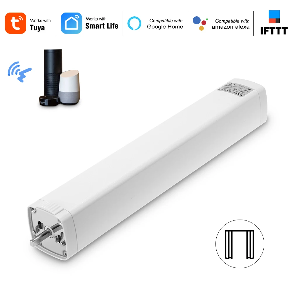 

WIFI Electric Curtain Motor Auto Motorized Track Tuya Smart APP Remote Control Vioce For Amazon/Google Smart Home Automation