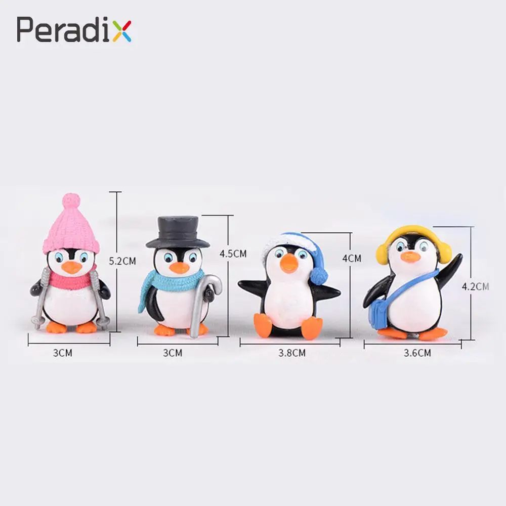

Penguin Crafts Mini Winter Penguin Christmas Penguin Collection Christmas Mini Toy Lifelike 4pcs Plastic Gifts Cute Ornaments