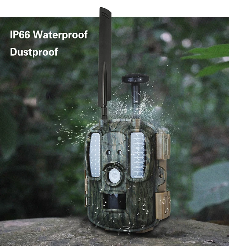 4G FDD-LTE GPS Hunting Trail Camera Sending Original 5MP Pictures & 30s 1080P HD Video Via SMTP and FTP with APP Waterproof IP66_F7