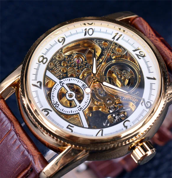 Mechanical Chronograph Watch Men's Fashion Leisure Hollowed out