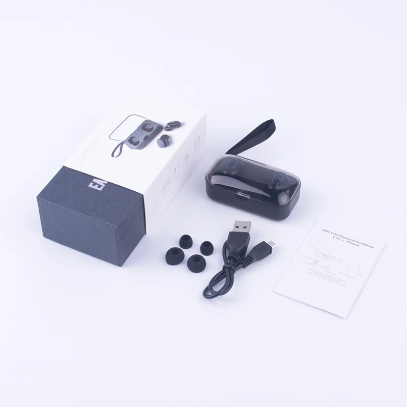 Ti8s Bluetooth 5 0 Earphones TWS Wireless Waterproof Stereo Earphone Sports Earbuds with Mic Charging Box for Iphone Android