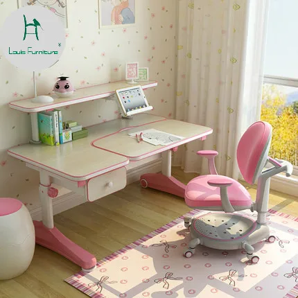 

Louis Fashion Children Tables Desk and Chair Lift Escritoire Multifunctional Set Student