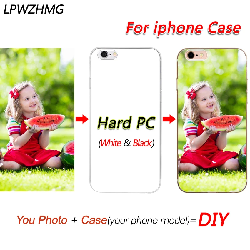 

LPWZHMG 3D Custom Case For iphone 5 5s SE 6 6s 7 Plus Hard PC Back Cover Case Customized With Own Logo Print DIY Phone Cases