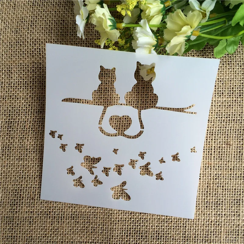 

1 Sheet cat Scapbook Stencil Cake Decorating Tool scrapbooking