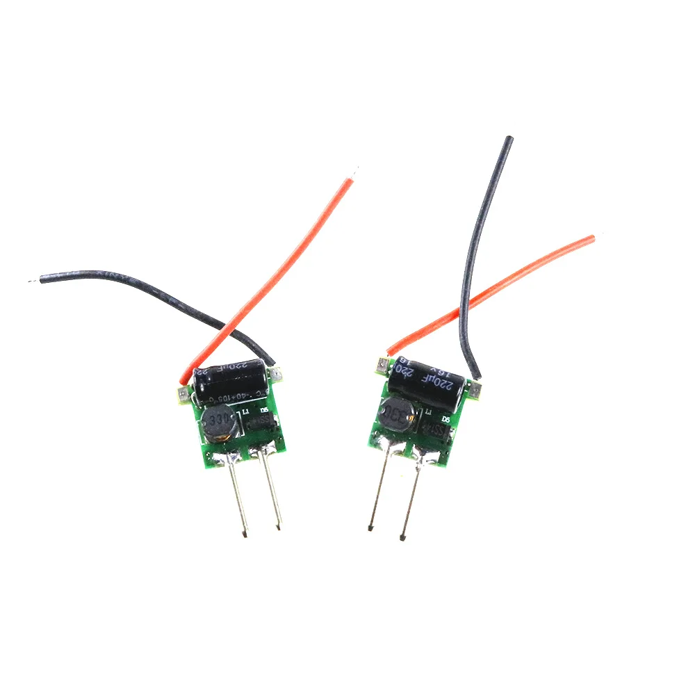 5 шт. светодиодный драйвер MR16 лампа трансформатор DC12V(1-3) X1W 2Pin низкое напряжение 2 фута 300 мА Постоянный ток 1 Вт 3 Вт Быстрая JQ