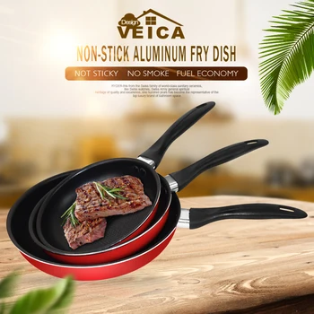 

3pcs/set Aluminum Alloy non-stick cookware Frying pan saucepan Small Fried Eggs Pot Gas Induction Cooker