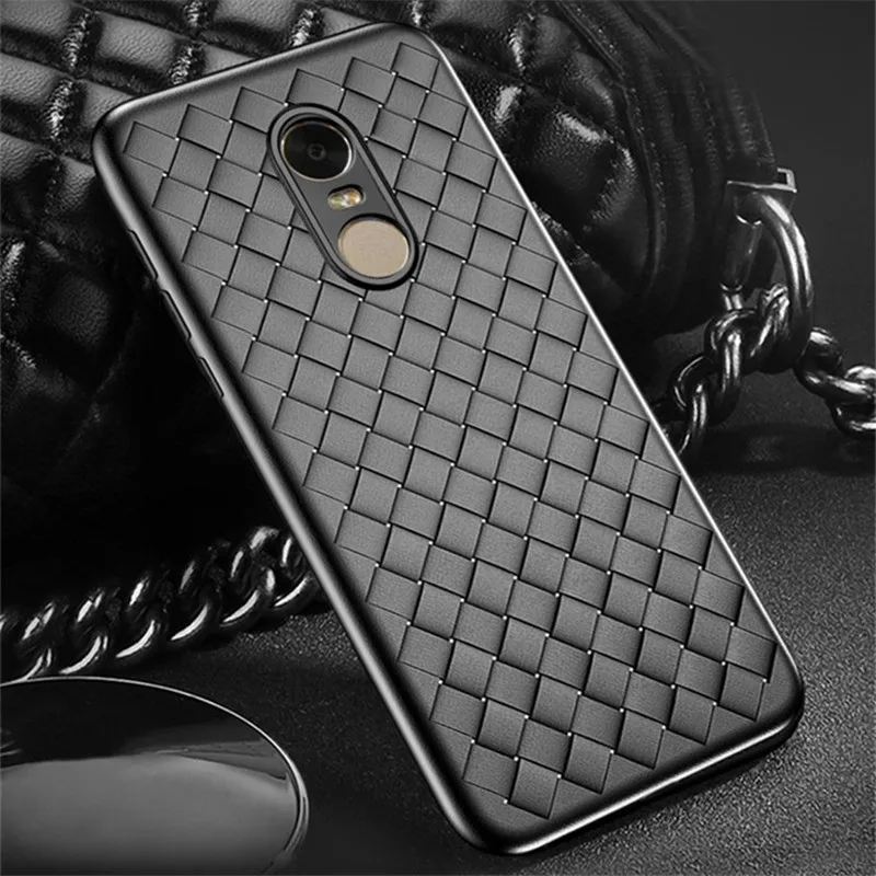 

For Xiaomi redmi Note 4 Case Shockproof Luxury business Matte Weaving Back Cover prime Soft silione Case For xiaomi redmi note 4