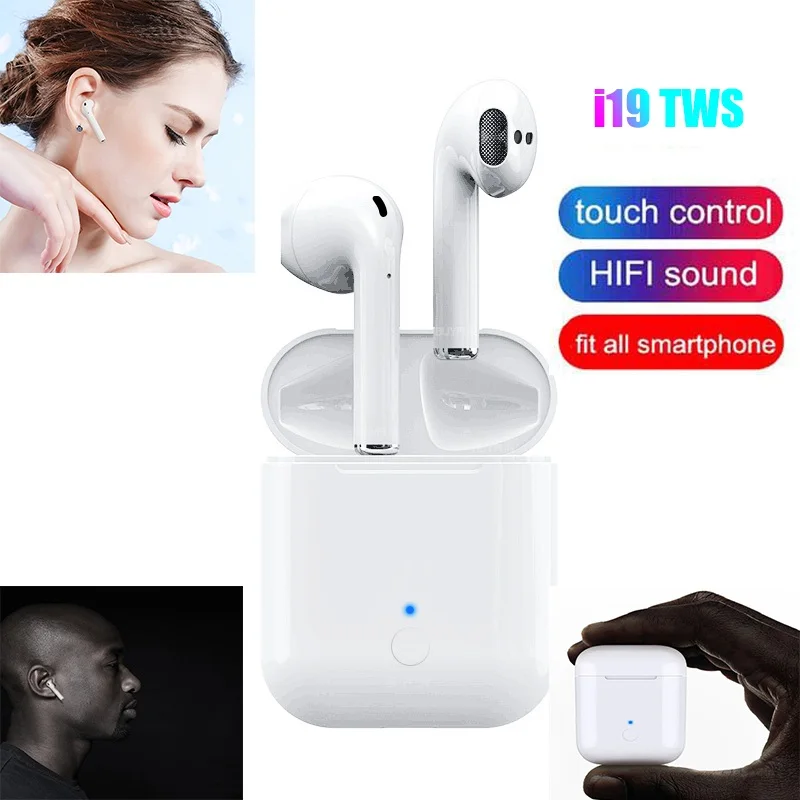 

2019 I19 TWS Wireless Touch Control earphones bluetooth 5.0 Sports 3d Stereo mini Earbuds for Andriod Ios Smart Phone Air Pods