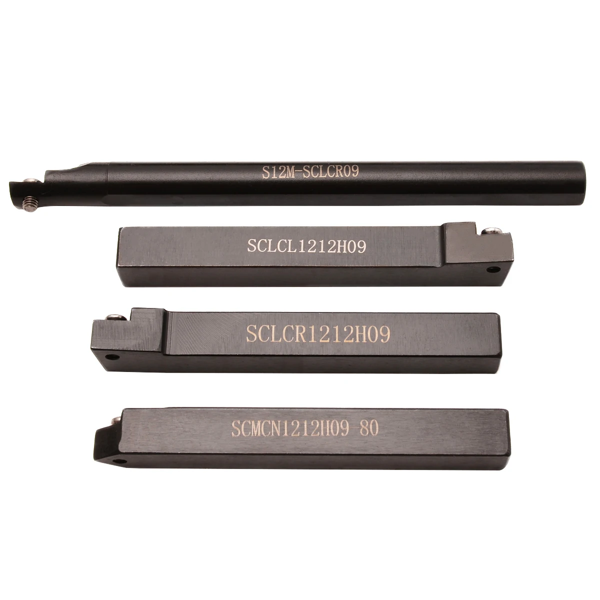 

4pcs 12mm Boring Bar Tool Holder S12M-SCLCR09/SCLCR/SCLCL/SCMCN1212H09 + 4pcs CCMT 09T3 Inserts For Lathe Index Turning Tools