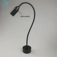 black Flexible Hose 3W LED Modern Wall Lamp with switch led  Lamp Bedside Reading Light Study Painting Wall Lighting 1