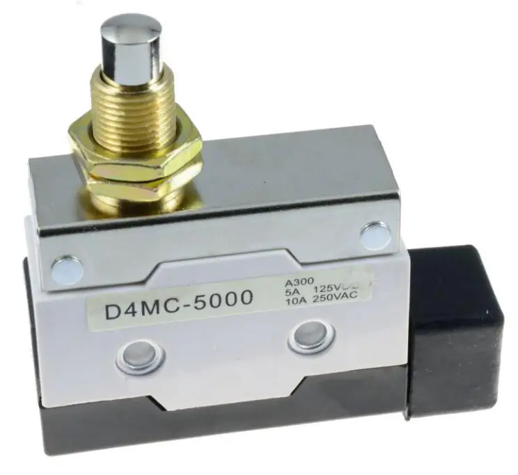 

Push Button Plunger Micro Limit Switch SPDT 250VAC 10A D4MC-5000