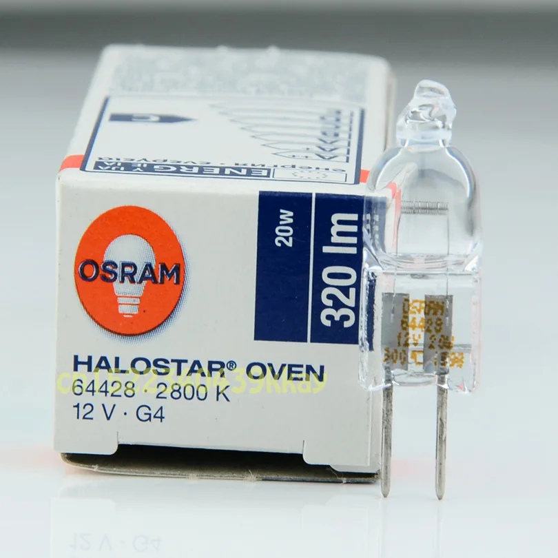 3 шт OSRAM 64428 12V20W G4 горизонтального провода Галогеновый микроскоп лампа/оптический прибор лампочка/машина инструмент для освещения