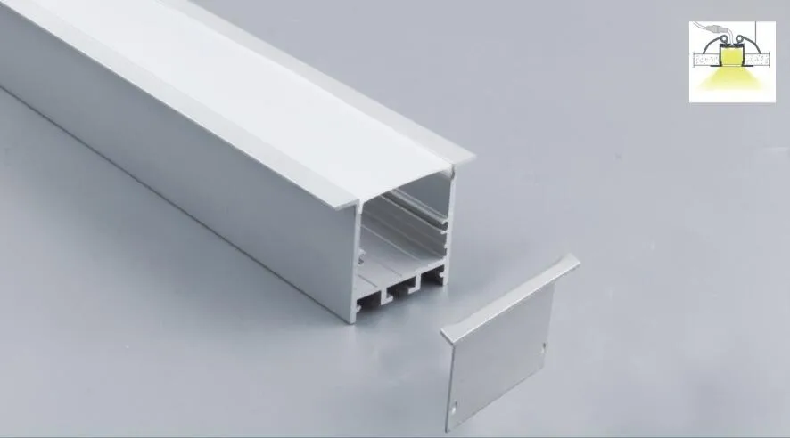 Perfil de Alumínio e Canal Alu para Led Estilo Recessed Tira Piso Luz Smd5050 56303528 55x2m Custo u Led 1 luz smd5050, 5630,3528 (55x2m) frete grátis custo