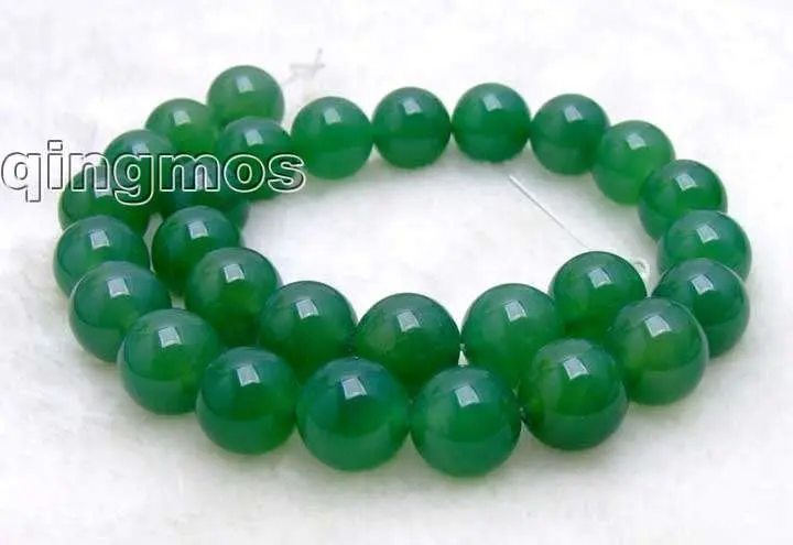 

Big 14mm Round Green Natural Stone Beads Strand 15"-los231 wholesale/retail Free shipping