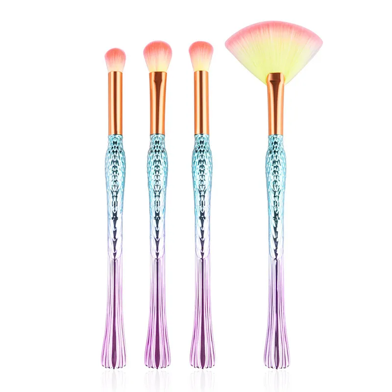 Pro 4/5 шт глаз Make Up Brush Set мини Веерная кисть для теней ресницы Blending Brush Красота инструменты птица основа Форма кисти для макияжа - Handle Color: As Picture Shows