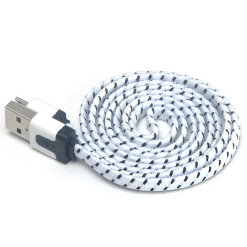 

Electronics Date Cable V8 Connector 3Ft Rope Micro-Usb Charge Sync Data Cable Cord For Cell Phone Flat Wire Line Cables