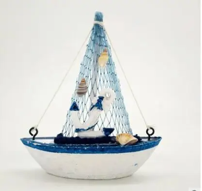 1 шт. мини модель парусной лодки морской домашний Декор ткань Парусник модель флаг стол орнамент деревянные ремесла игрушка детский подарок 6 стилей - Цвет: F