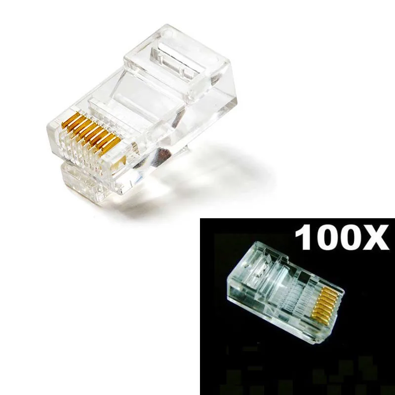 

Free shipping UPS EMS DHL RJ45 RJ45 Connectors Modular 100 PlugsBoots CAT5