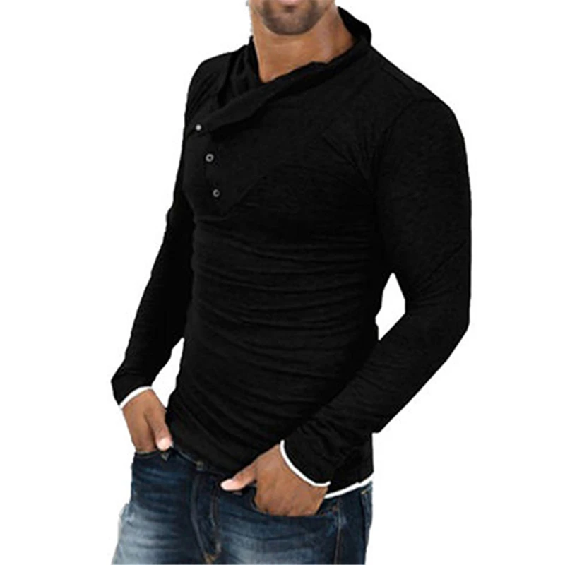 

Men's Fashion Slim Fit Casual Polo Shirt Long Sleeve Tee Tops Blouse