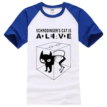 2016 New Summer Style T shirt The Big Bang Theory Schrodinger’s Cat T-shirts Men Swag Funny 100% Cotton Short Sleeve Tshirts Man